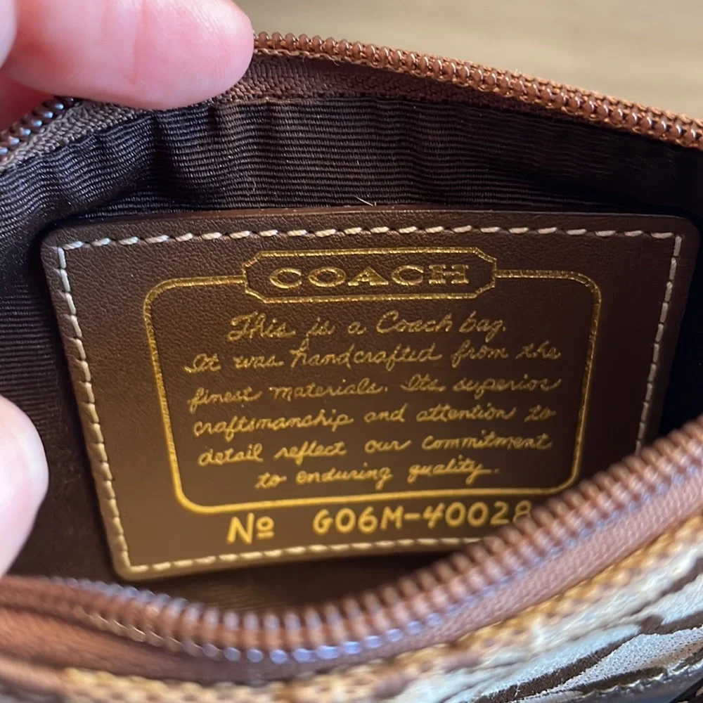 Coach Brown Signature C Wristlet - Picture 3 of 6